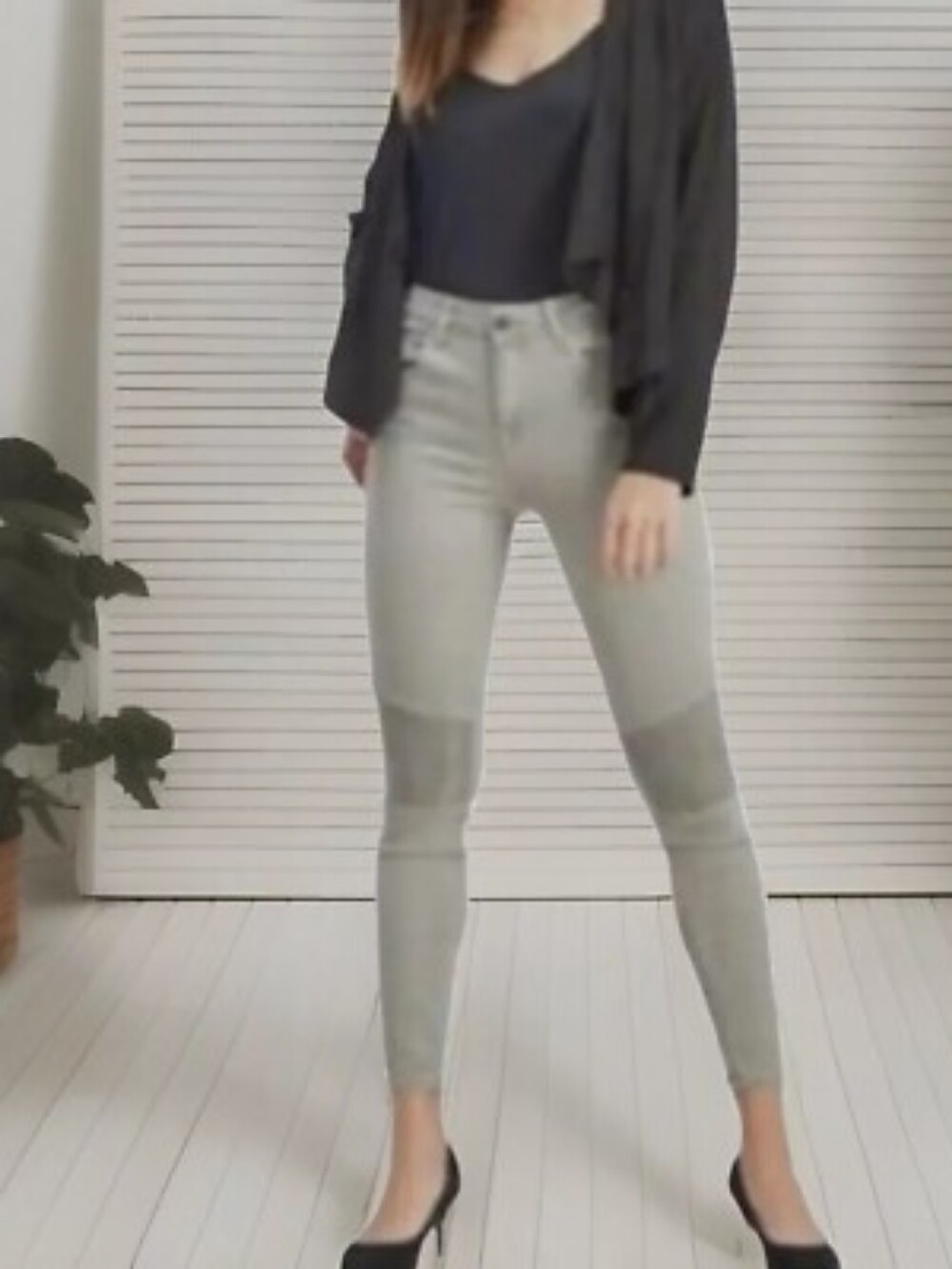 Pistola Grey Audrey Moto Skinny Jeans